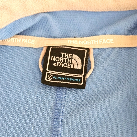 North Face Women's Medium Apex Flight Series Blue/White Full Zip Vest - Picture 7 of 11